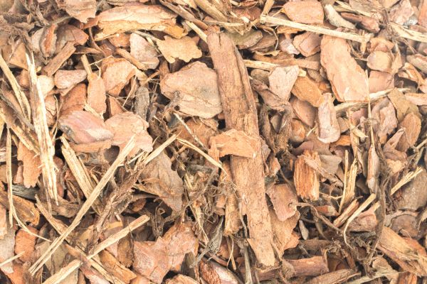 Bark Mulch Installation in Estero