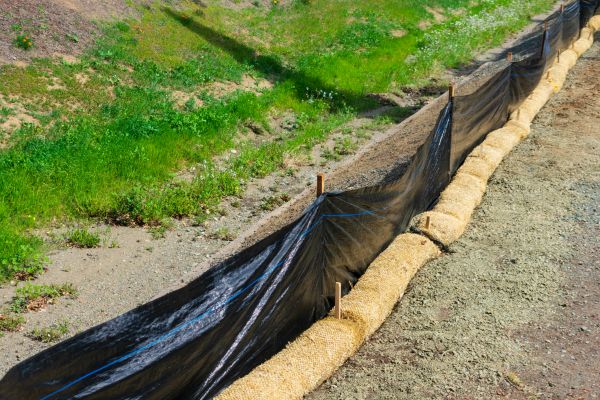 Straw Wattle Installation in Estero